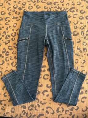 Athleta Gray Heathered High-Rise Training Leggings